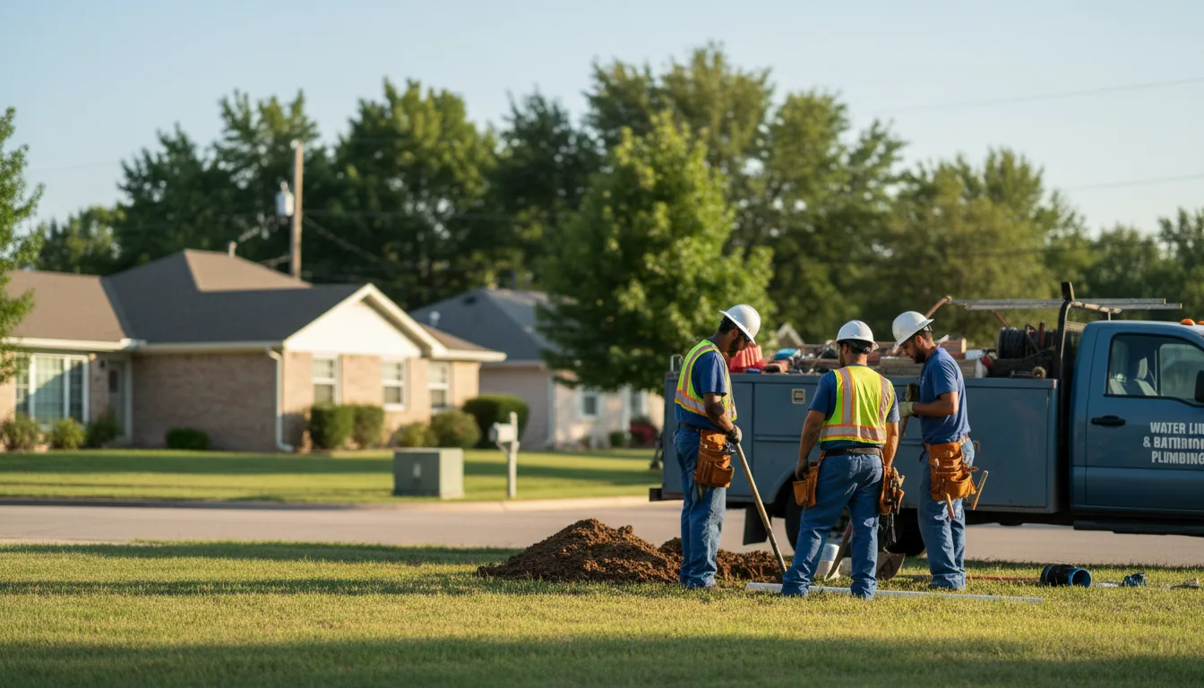 Residential water line and bathroom plumbing service in Grantham, PA